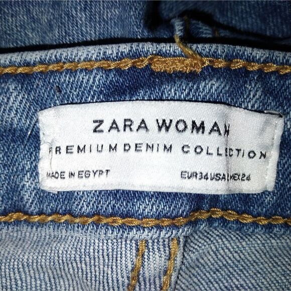 Zara Woman Women's Size 2 Skinny Jeans Raw Hem - Picture 7 of 7